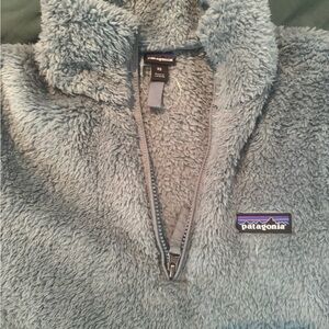 Patagonia Fuzzy Gray Half-Zip Jacket
